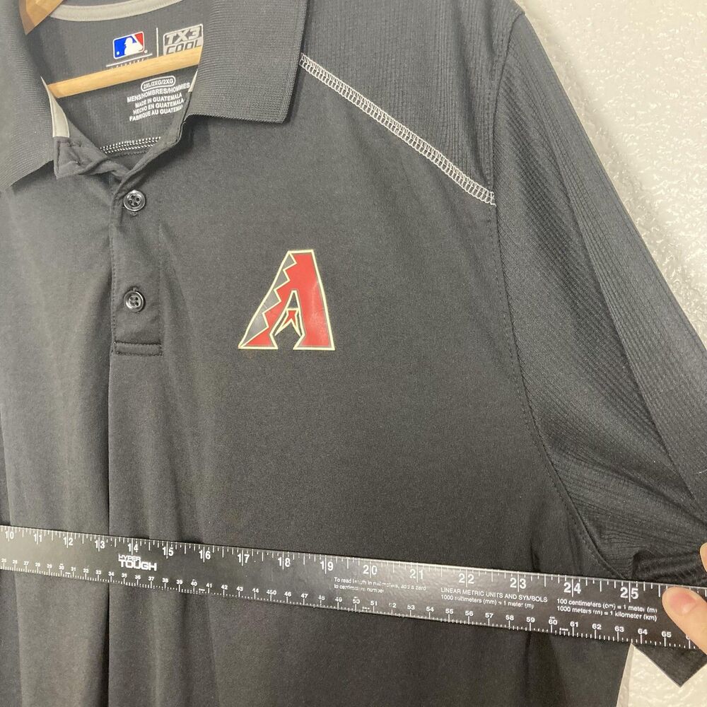 Arizona Diamondbacks Shirt Mens 2XL Black MLB Baseball Polo TX3 Cool Polyester - Picture 7 of 16